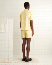 Football Jacquard Short Sleeve Louie Shirt - Yellow