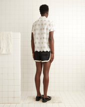 Floral Aperture Short Sleeve Shirt
