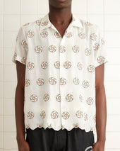 Floral Aperture Short Sleeve Shirt