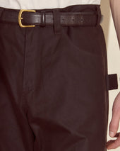 Waxed Cotton Knolly Brook Trousers - Brown