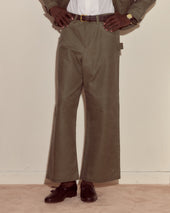 Waxed Cotton Knolly Brook Trousers - Light Green