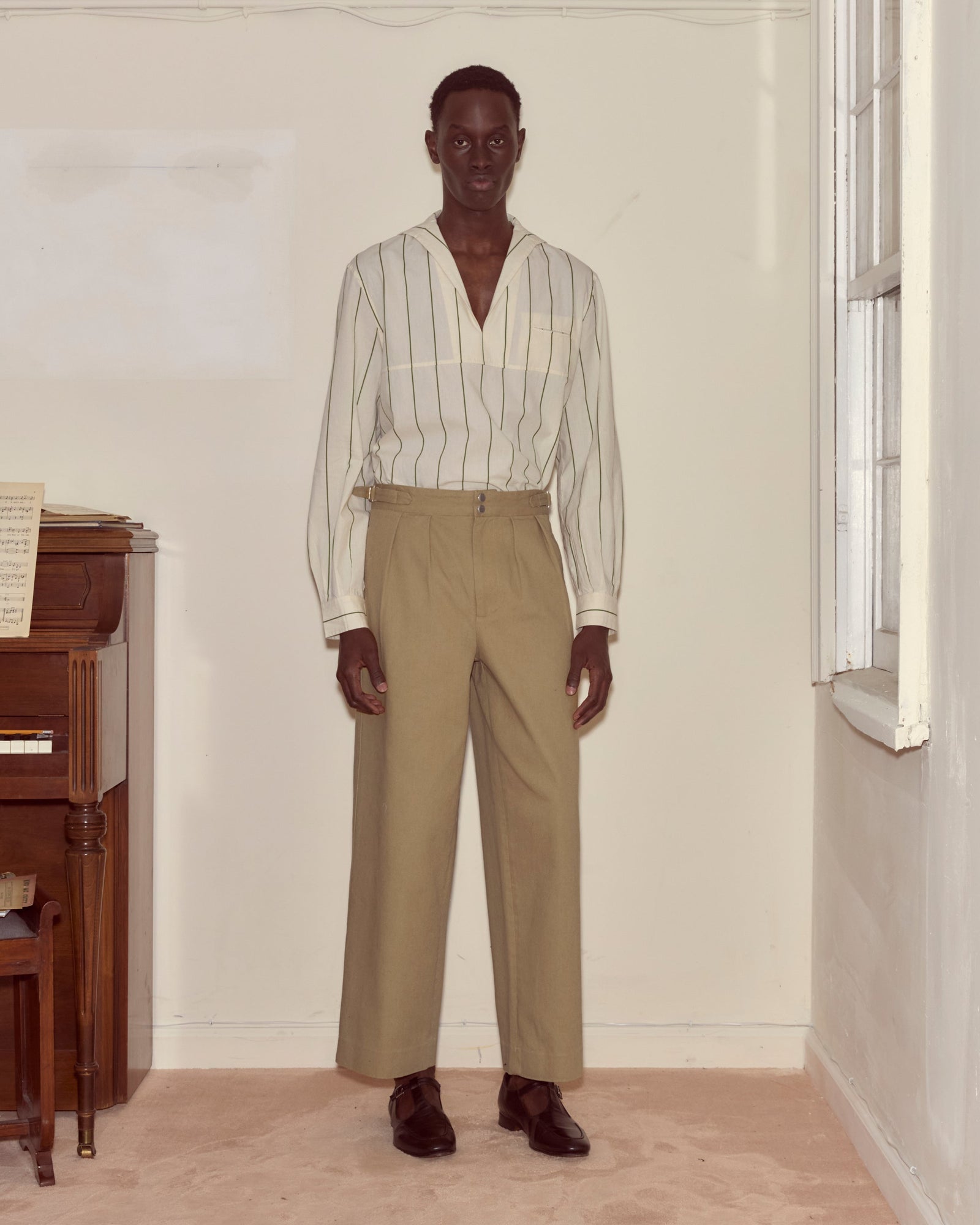 Wide Leg Snap Trousers