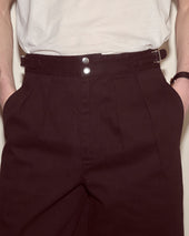 Wide Leg Snap Trousers - Black