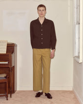 Voile Long Sleeve Shirt - Brown