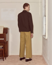 Voile Long Sleeve Shirt - Brown