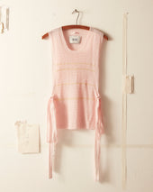 Delicate Stripe Crochet Dickie