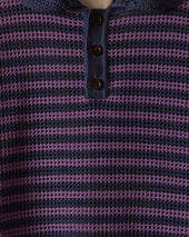 Lattice Polo Duotone Stripe