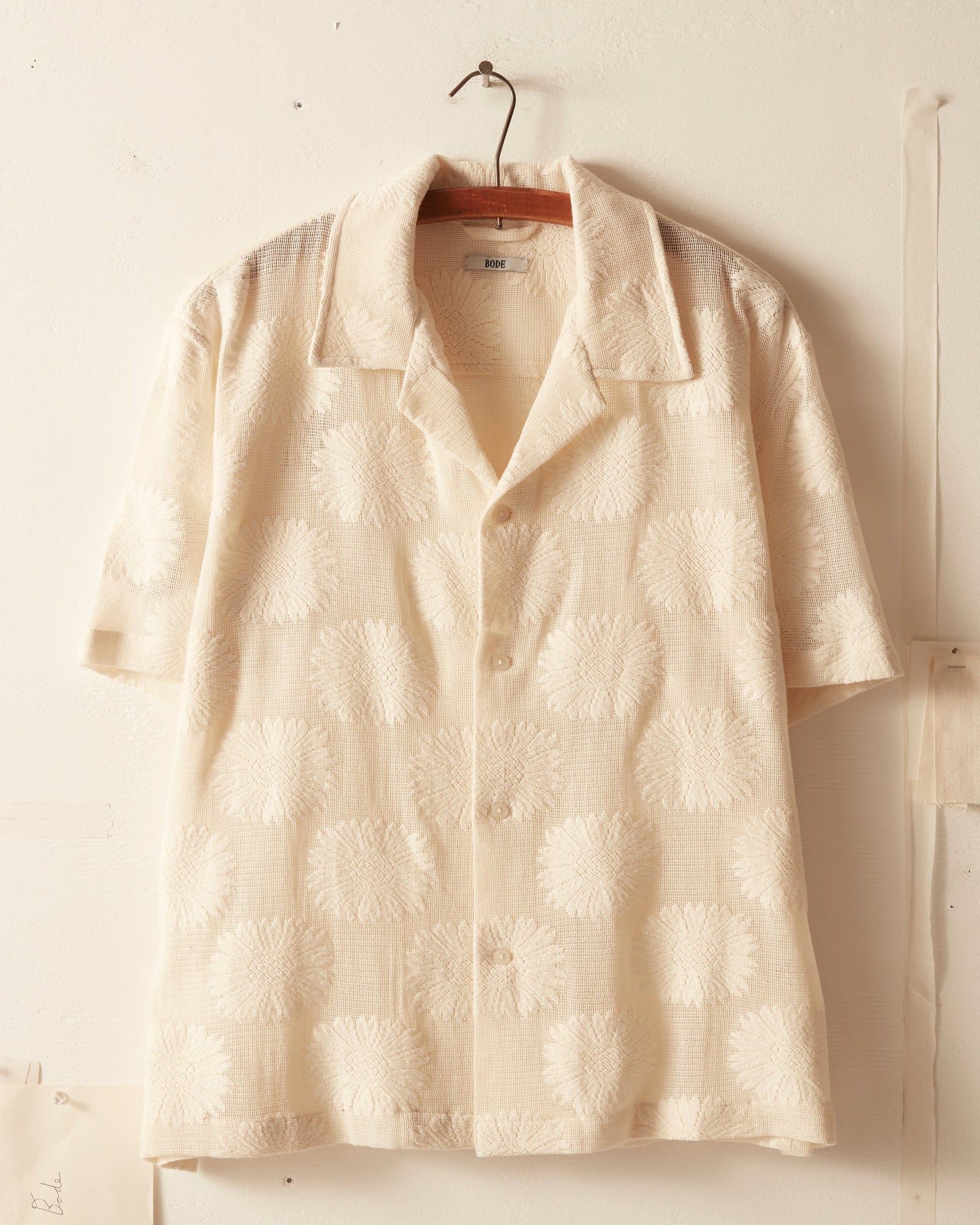 Sunflower Lace Short Sleeve Shirt Ecru