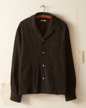 Geo Lace Overshirt - Black