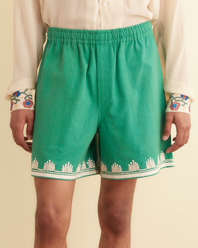 Ripple Appliqué Shorts