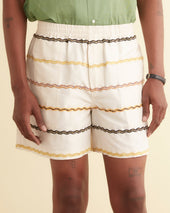 Rickrack Stripe Rugby Shorts