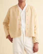 Embroidered Wisteria Liner Jacket