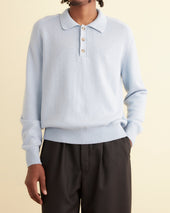 Cashmere Polo - Light Blue