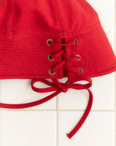 Spring Twill Sailor Cap - Red