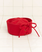 Spring Twill Sailor Cap - Red