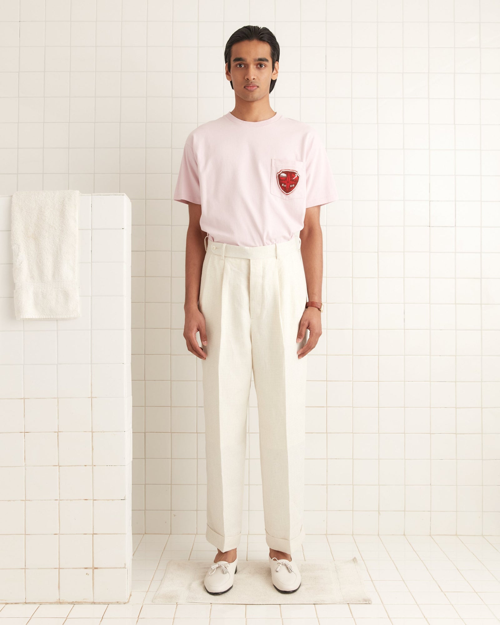 Crest Pocket Tee - Pink
