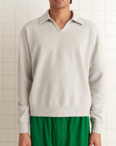 Crew Polo - Heathered Grey