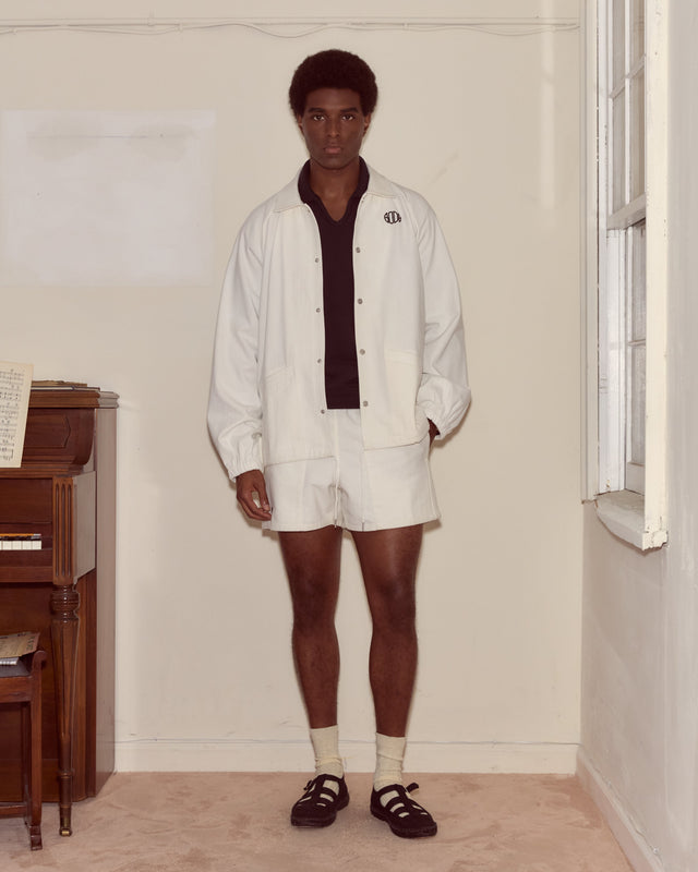 Twill Track Jacket - White
