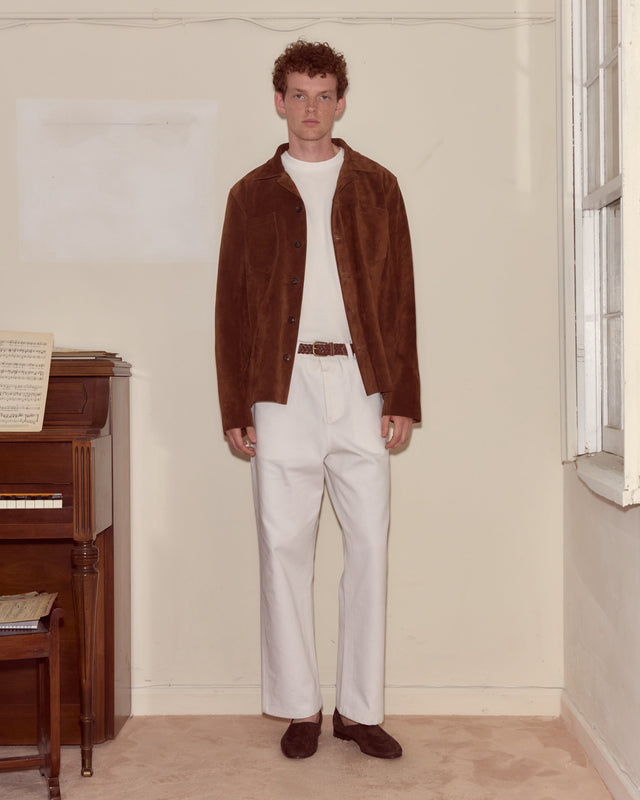 Suede Overshirt - Brown