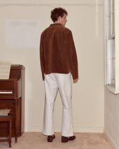 Suede Overshirt - Brown
