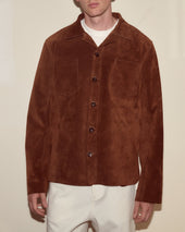 Suede Overshirt - Brown