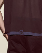 Heart Deco Short Sleeve Shirt - Navy/Black