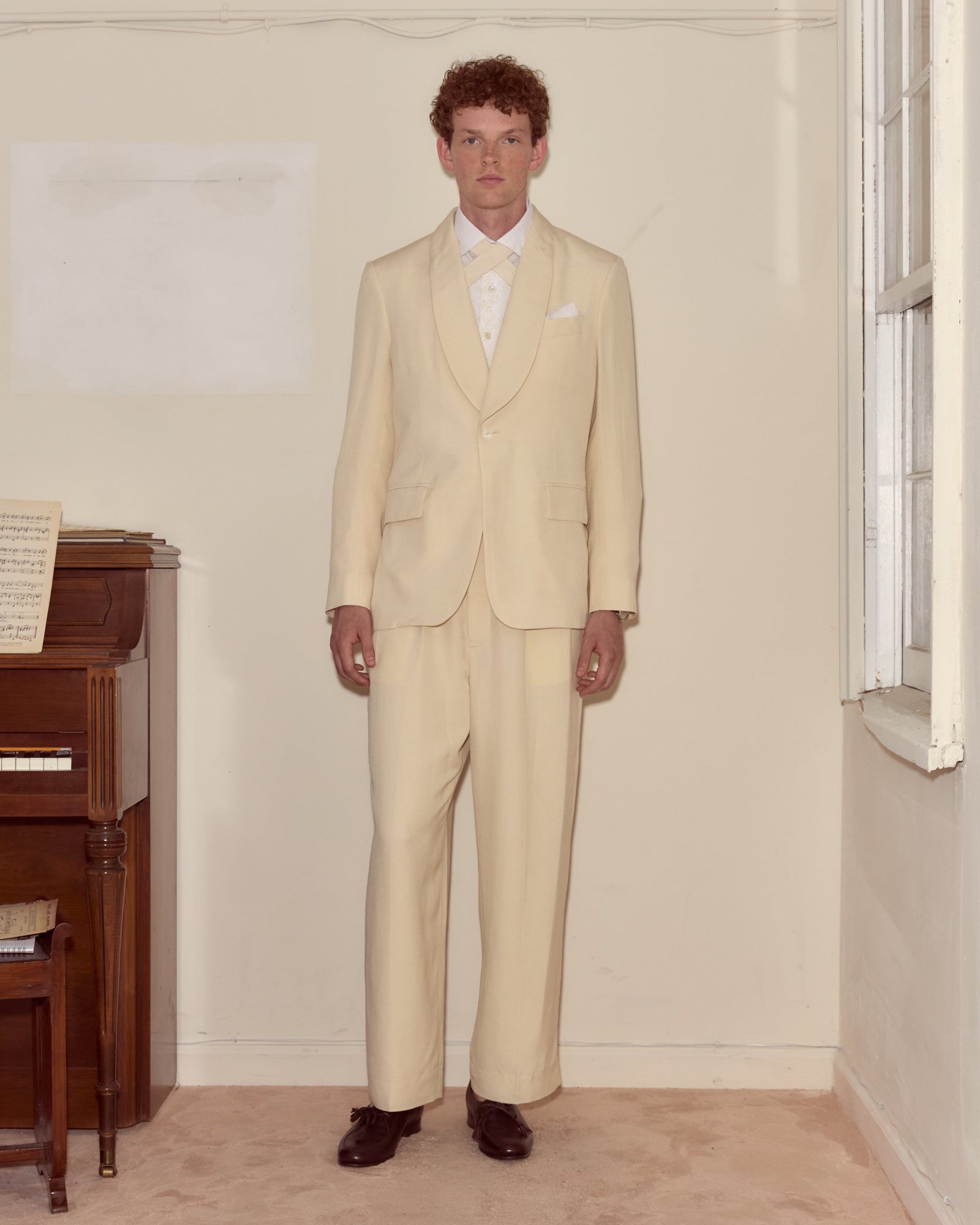 Slub Weave Tuxedo Jacket