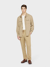 Overshirt In Tropical Di Lana Sabbia Houdini