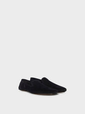 Slipper in pelle scamosciata blu