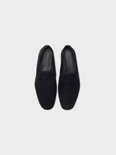 Slipper In Pelle Scamosciata Blu