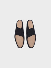 Slipper In Pelle Scamosciata Blu