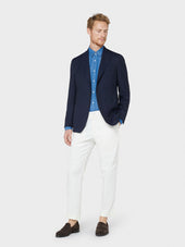 Camicia In Tencel Blu Jeans