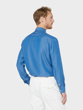 Camicia In Tencel Blu Jeans