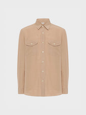 Camicia In Tencel Rosa Antico