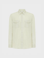 Camicia In Tencel Verde Salvia