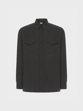Camicia In Tencel Carbone