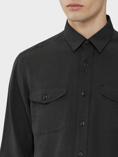 Camicia In Tencel Carbone