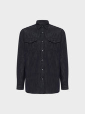 Camicia In Cotone Blu Scuro