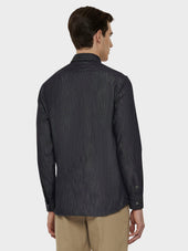 Camicia In Cotone Blu Scuro