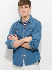 Jackson Pocket Shirt In Denim