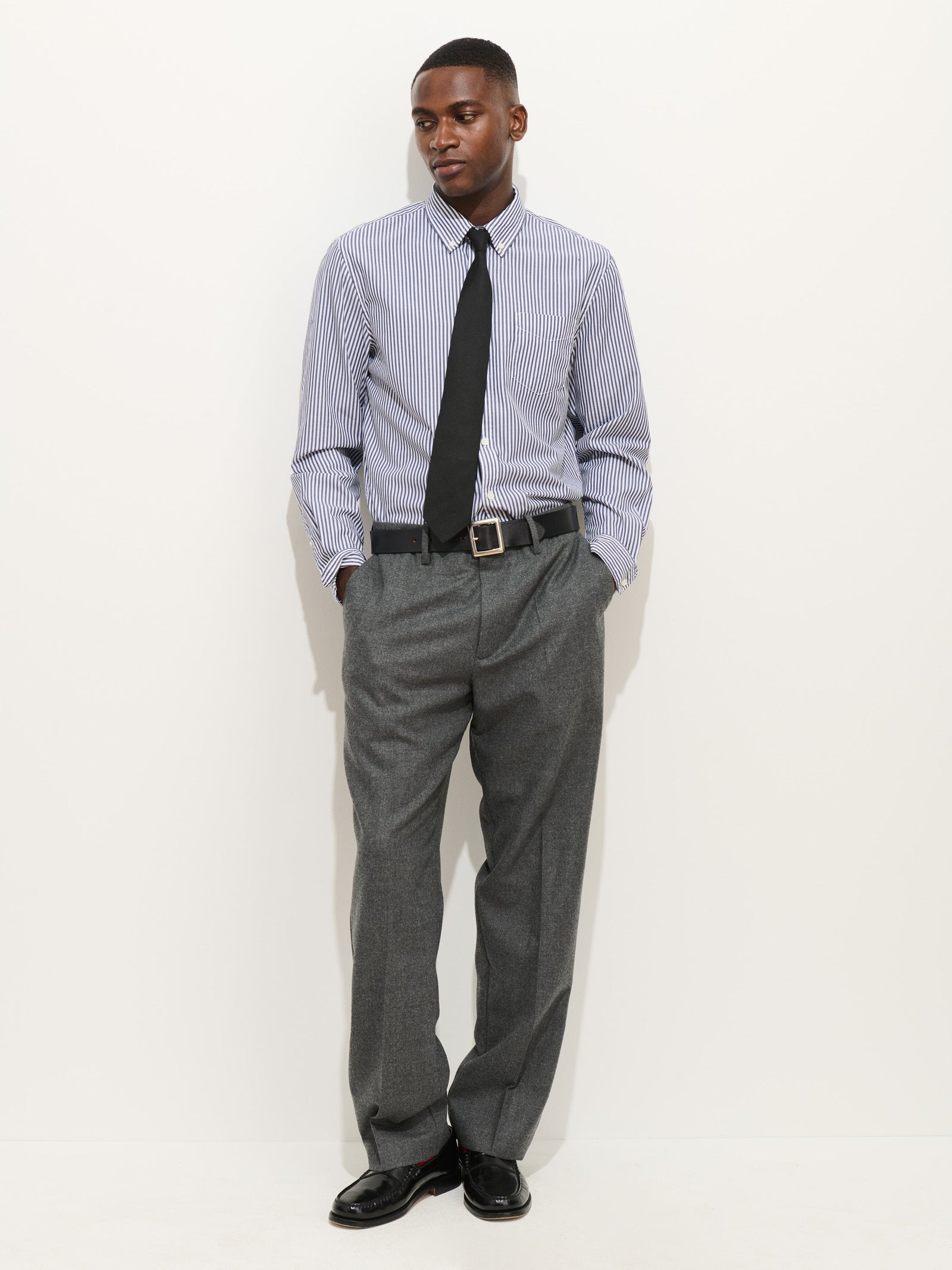 Mill Shirt In Stripe Portuguese Poplin