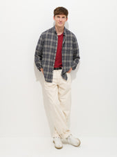 Mill Check Shirt In Linen Cotton