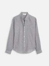 Mill Striped Shirt In Chambray