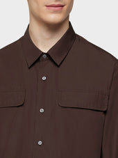Camicia In Cotone Marrone
