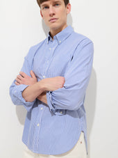 Mill Striped Shirt In Cotton Poplin
