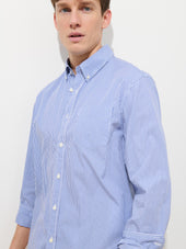 Mill Striped Shirt In Cotton Poplin