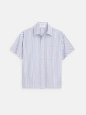 Franklin Striped Short Sleeve Shirt In Paper Poplin