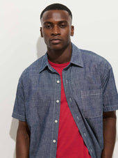 Franklin Short Sleeve Shirt In Chambray
