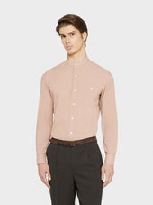 Camicia Coreana in cotone rosa antico