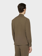 Overshirt Kimono In Seersucker Di Cotone Verde
